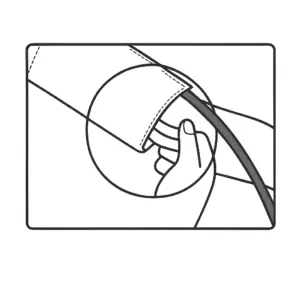 آموزش سفتی صحیح بازوبند فشارسنج دیجیتال بازویی بیورر Beurer BM27 – قرار دادن یک انگشت زیر کاف | k-teb.com