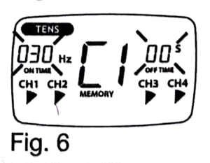تنظیم زمان روشن/خاموش چرخه (On/Off Time)دستگاه فیزیوتراپی بیورر Beurer EM80 (TENS/EMS/Massage)