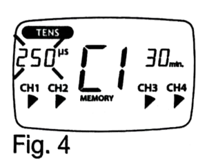 تنظیم پهنای پالس (Pulse Width) دستگاه فیزیوتراپی بیورر Beurer EM80 (TENS/EMS/Massage)