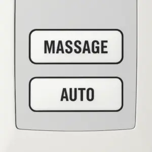 دکمه‌های انتخاب حالت دستی MASSAGE و خودکار AUTO در دستگاه تنس فیزیوتراپی دو کاناله HuBDIC HMB-100 از فروشگاه کیهان طب (K-TEB.COM)