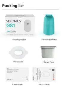 اجزای دستگاه تست قند خون سیبیونیکس SIBIONICS GS1 CGM | k-teb.com