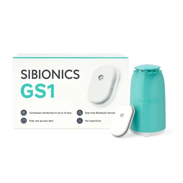 سنسور پایش مداوم قند خون مداوم سایبایونیکس SIBIONICS GS1 CGM | نمایه اصلی محصول | k-teb.com