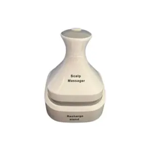 اقلام همراه ماساژور سر شارژی اسکالپ مدل AH-368 شامل دستگاه اصلی و پایه شارژ | Scalp Massager AH-368 Accessories – k-teb.com