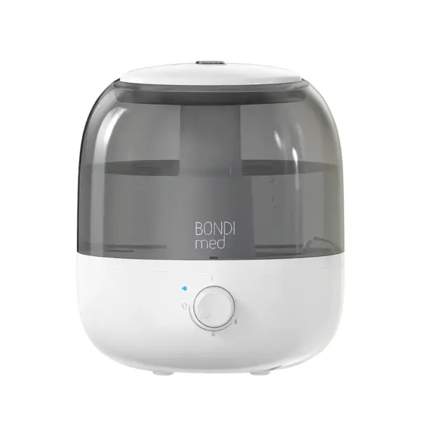 دستگاه بخور سرد اولتراسونیک Bondi Med مدل BMH-128 با مخزن ۲.۵ لیتری و طراحی شفاف، مناسب اتاق خواب و خانه | k-teb.com