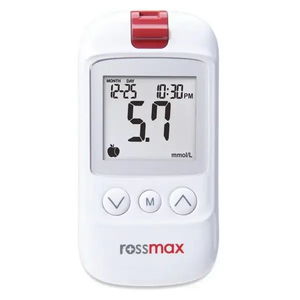 دستگاه تست قند خون رزمکس مدل HS200 Rossmax گلوکومتر دقیق کنترل قند خون از تجهیزات پزشکی کیهان طب k-teb.com